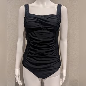 EUC M tankini black ruched
